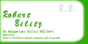 robert bilitz business card